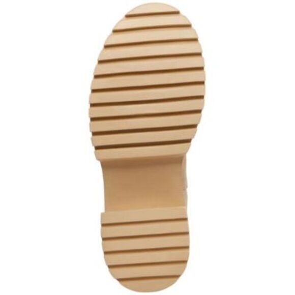 NWT STEVE MADDEN Womens Beige Hesitant Round Toe Block Heel Leather Chelsea 7 M - Picture 4 of 5